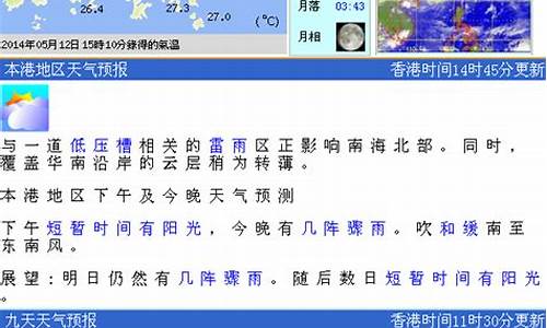 香港天气预报15天查询最新消息及时间表_