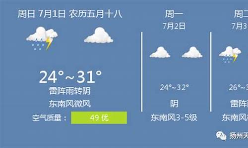 扬州天气30天_扬州天气30天查询结果表