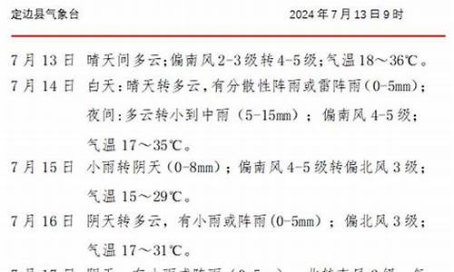 榆林市定边县天气预报30天查询结果_榆林市定边县天气预报30天